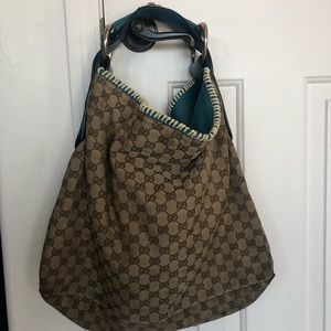 Gucci Authentic Large Canvas Bit Hobo
